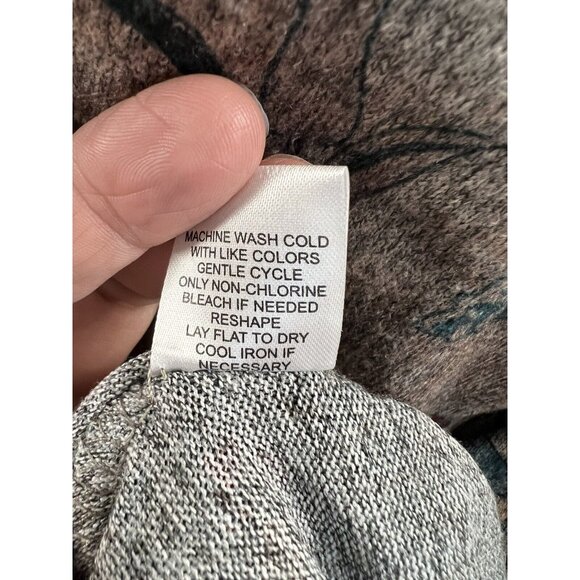 Song n Spirit Floral Hi Lo Top~Size XL~Multi Fall Color Roll Tab Sleeves L4 15 - Picture 11 of 11